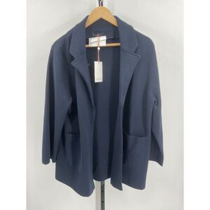 Quince Navy Open-Front Coatigan